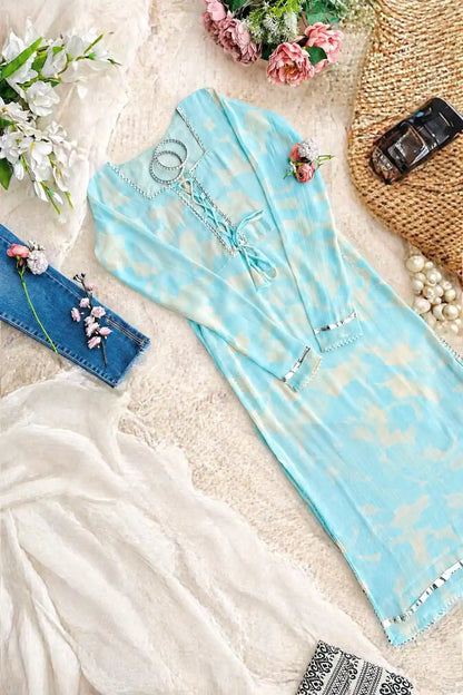Tye Dye Georgette Dori Gulnaz Kurta