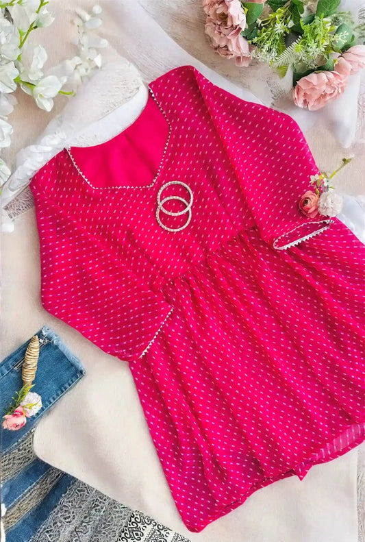 Lehriya Blush Pink Peplum Top