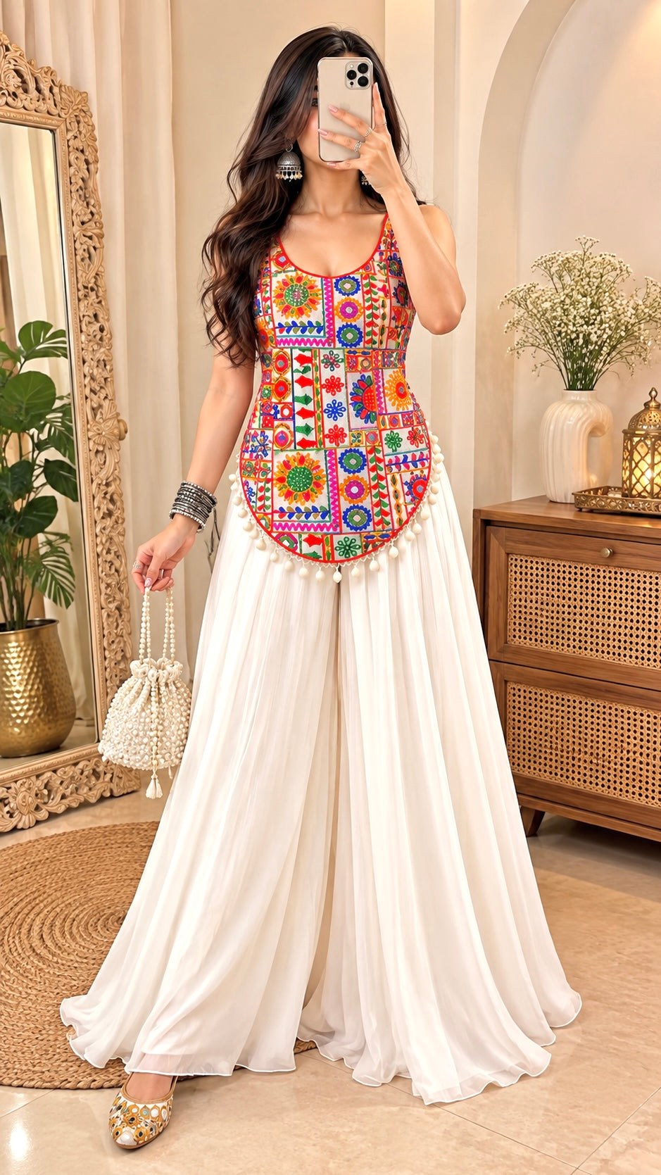 Gamti Gulnaz Hand Embroidered Top