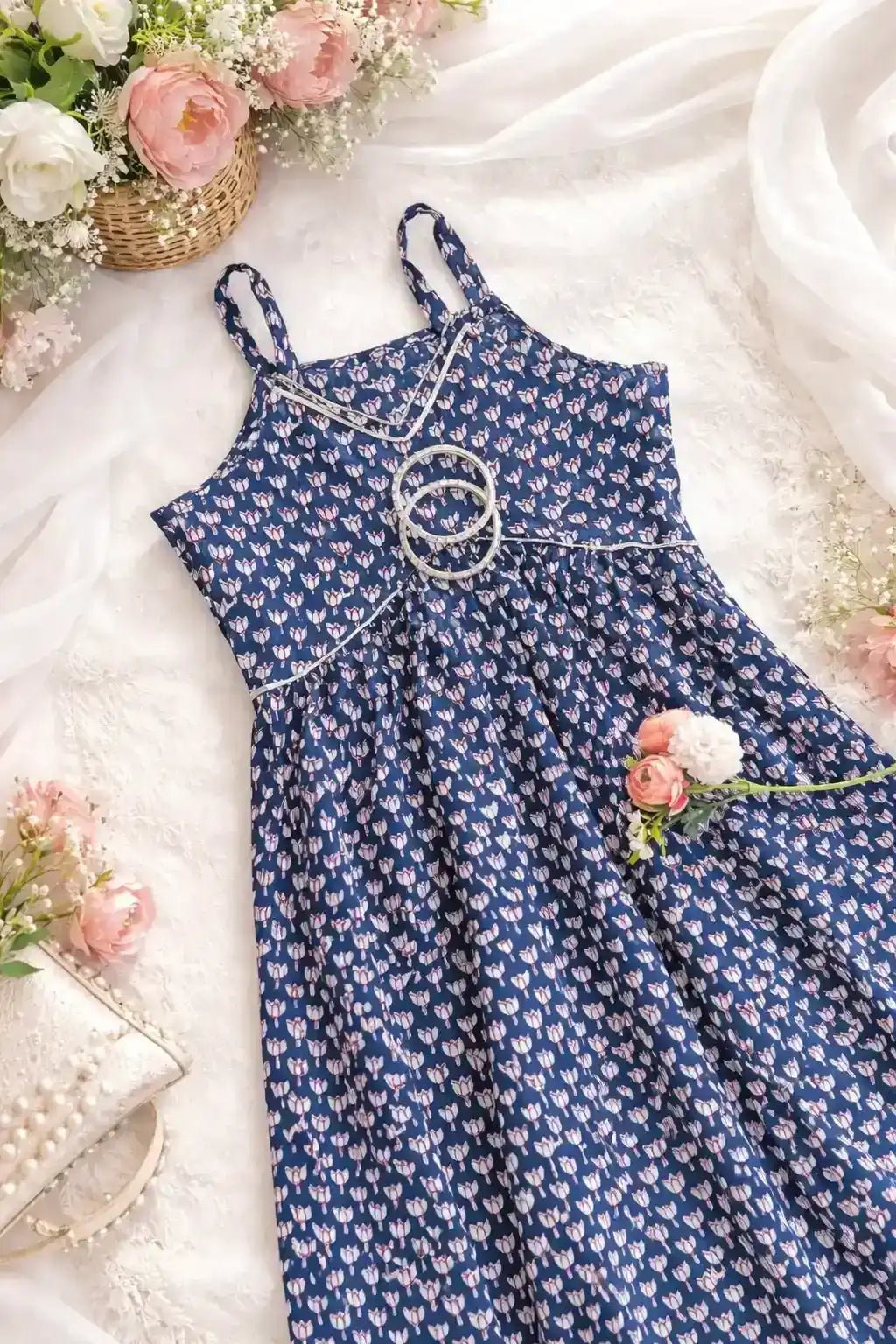 Lotus Blue Jaipuri Nyra Gulnaz Kurta