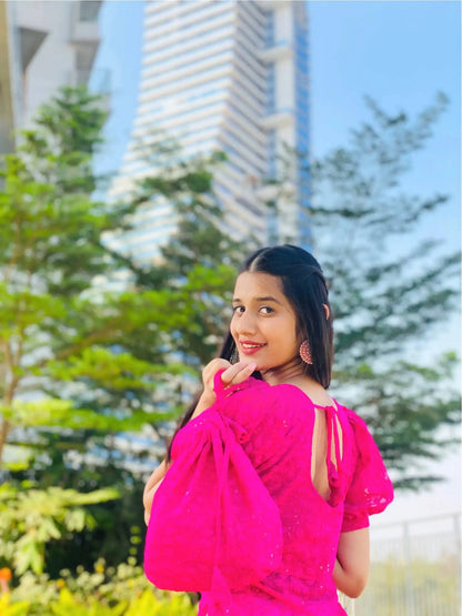 Mahima's Hot Pink Gulnaz Kurta