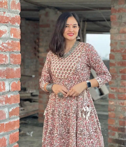 Jaipuri Meher Anarkali Suit Set