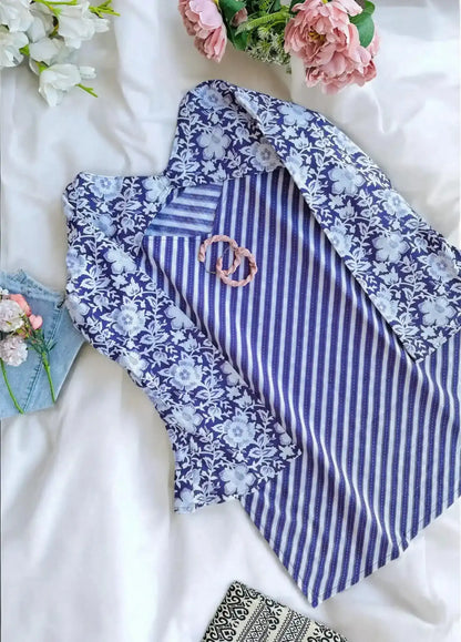 Jaipuri Purple Convertible Kurti