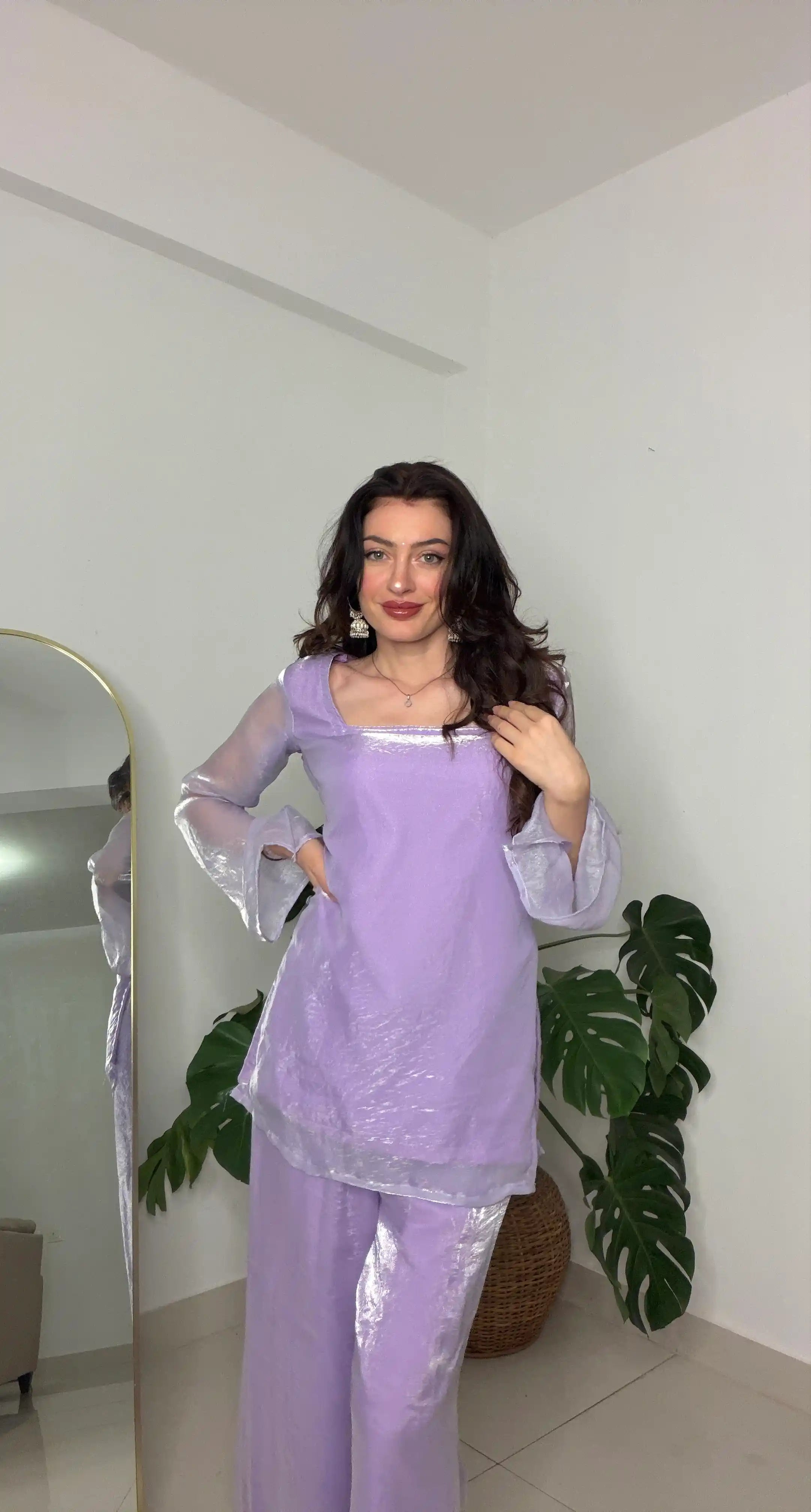 Blush Lilac Back Tie Gulnaz Set