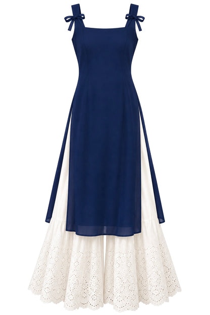 Royal Blue Georgette Gulnaz Kurta