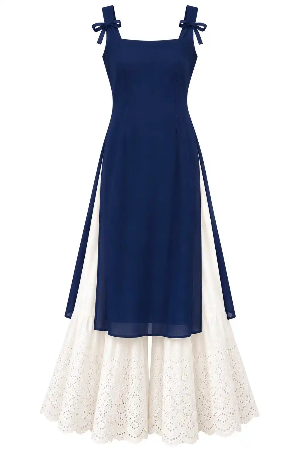 Royal Blue Georgette Gulnaz Kurta