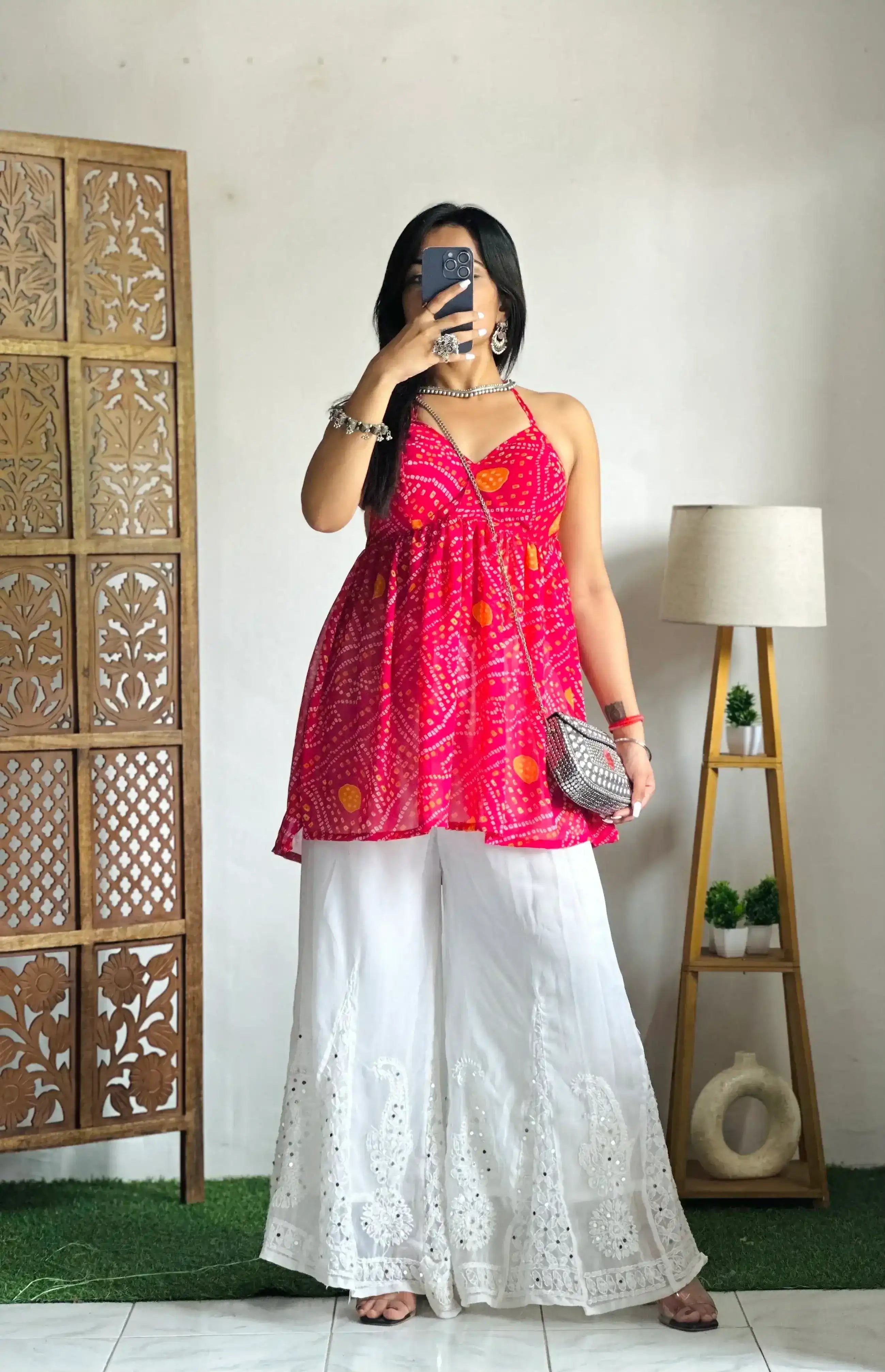 Amaaya Chikankari Flaired Mirror Palazzo
