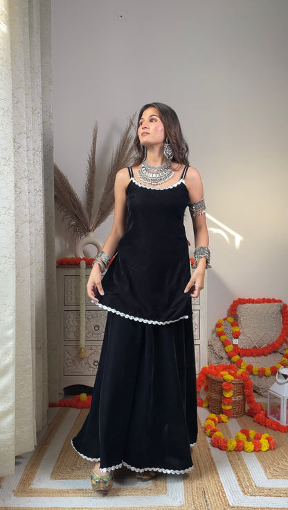 Swati's Dreamy Black Velvet Ensemble