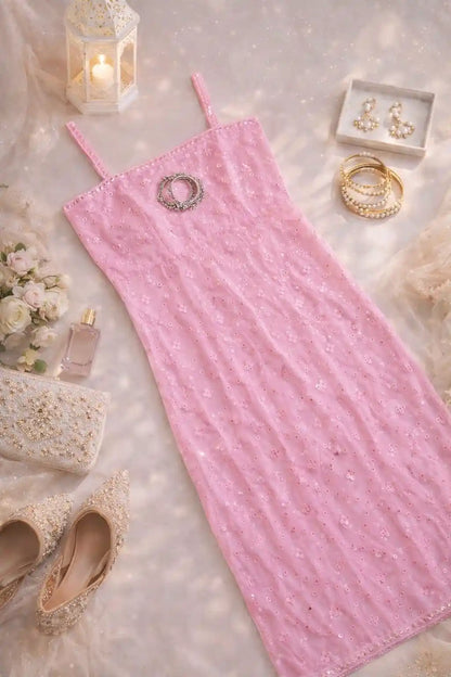 Chand Pink Mirror Gulnaz Kurta