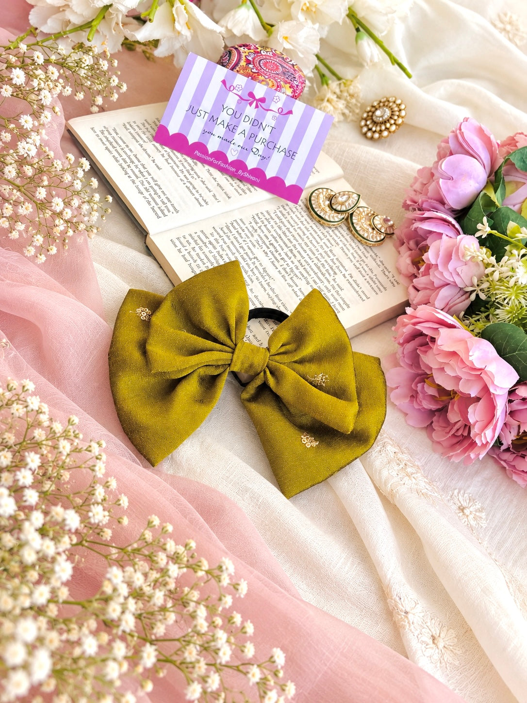 Olive Green Bow Tie