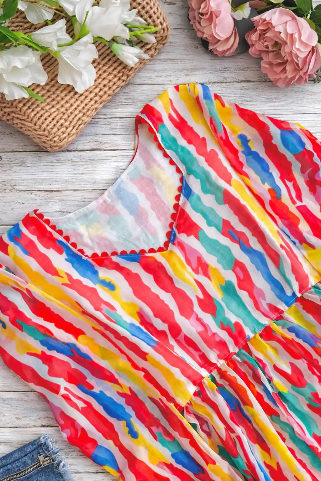 Rainbow Rush Peplum Top