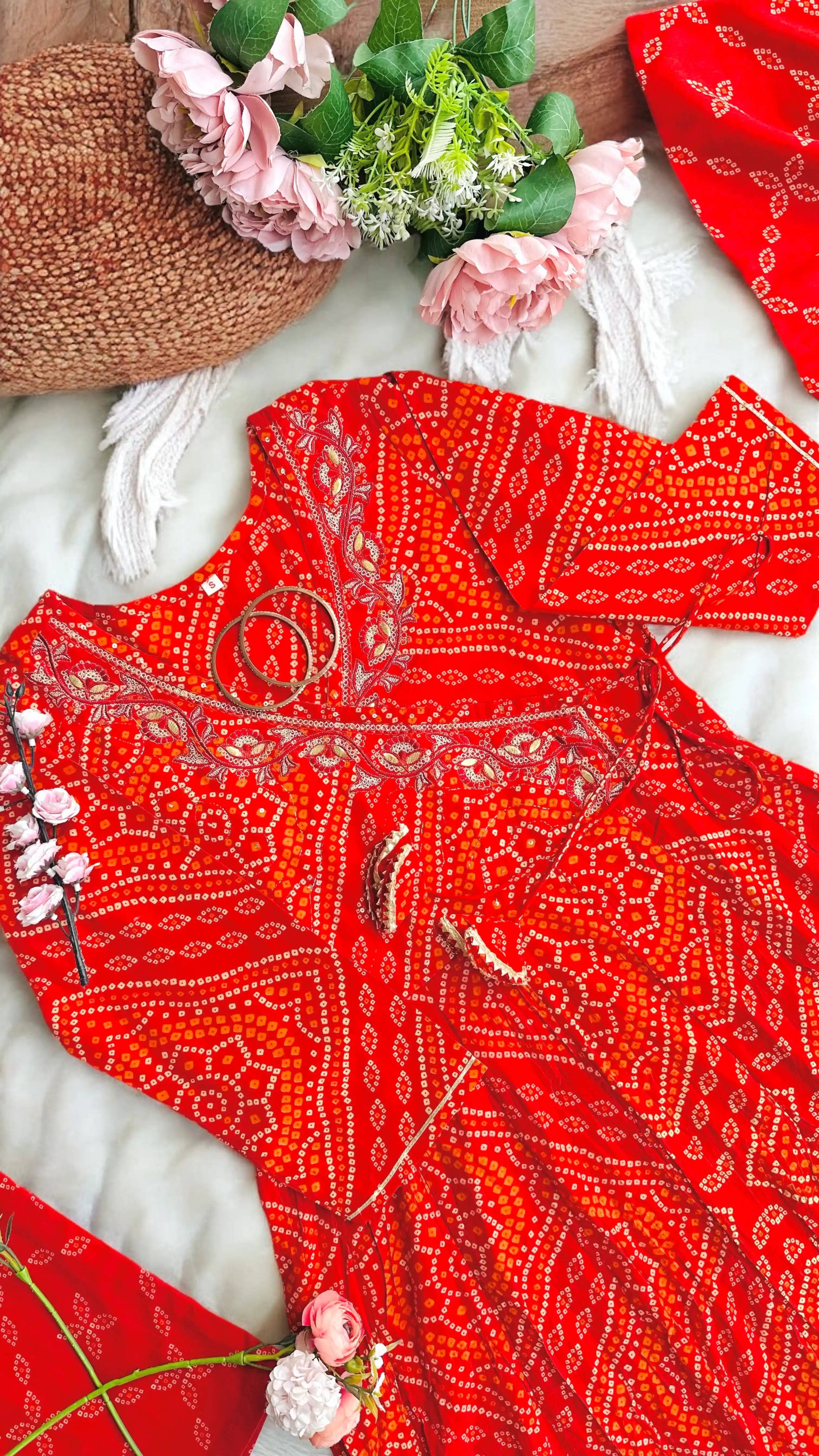 Bandhani Gota Patti Suit Set
