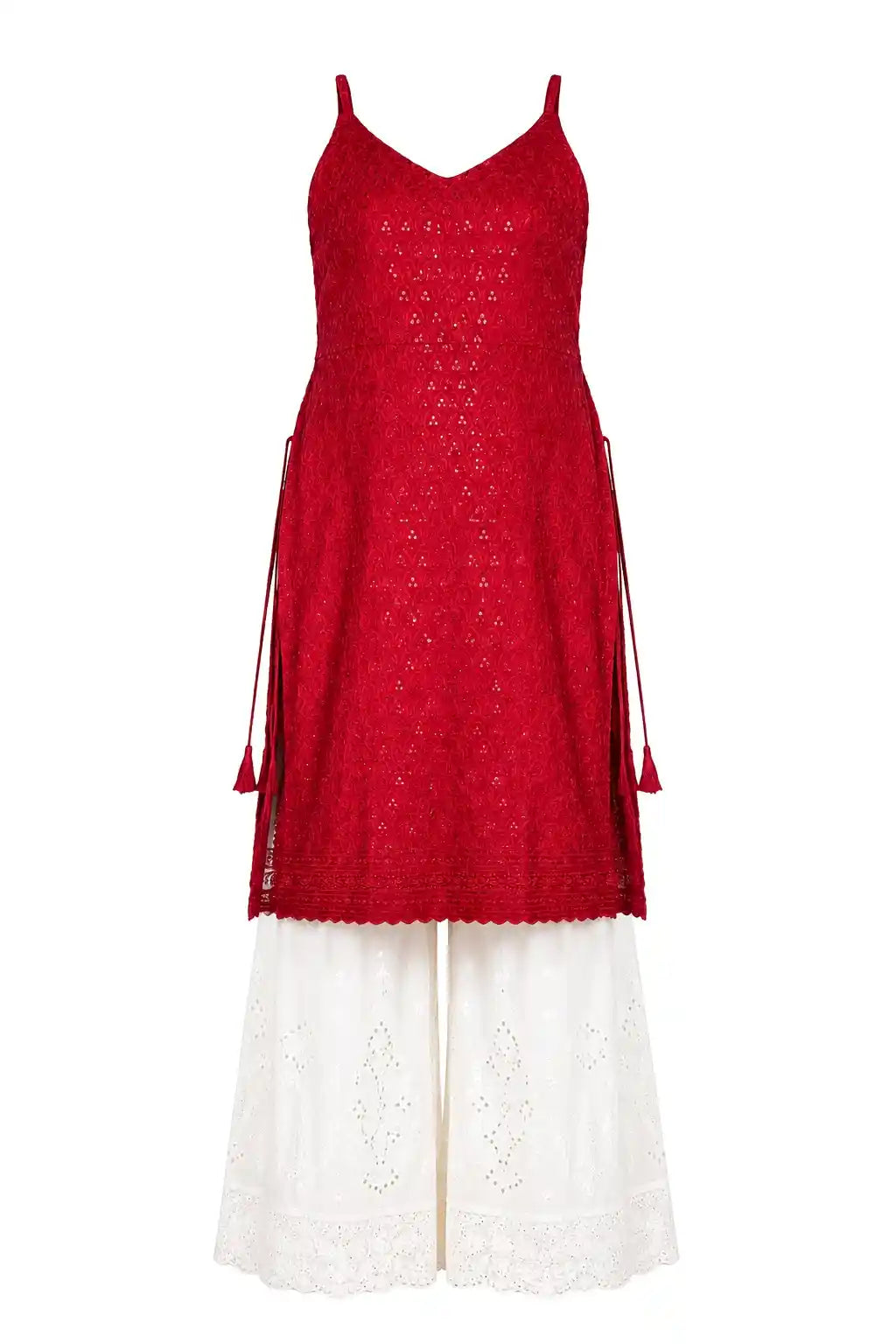 Swati's Scarlet Maroon Sequence Gulnaz Kurta