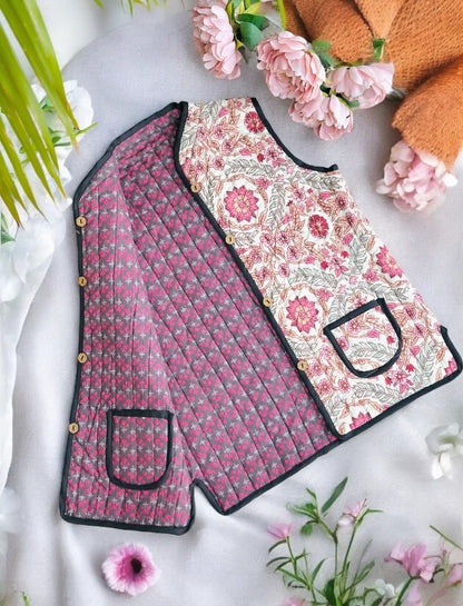 Kids Reversible Kalamkari Jaipuri Jacket