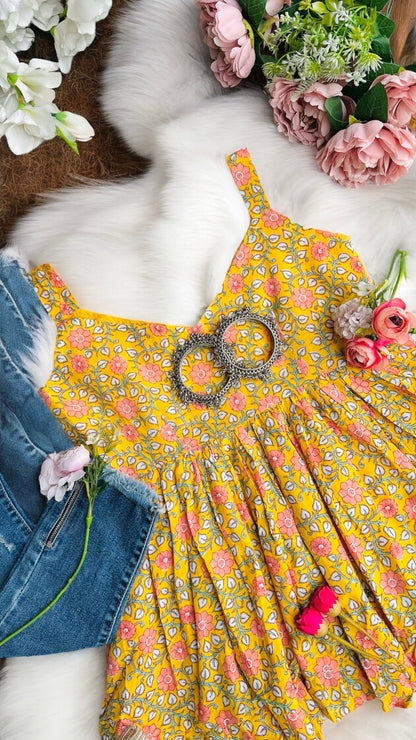 Mulmul Bliss Floral Peplum Top