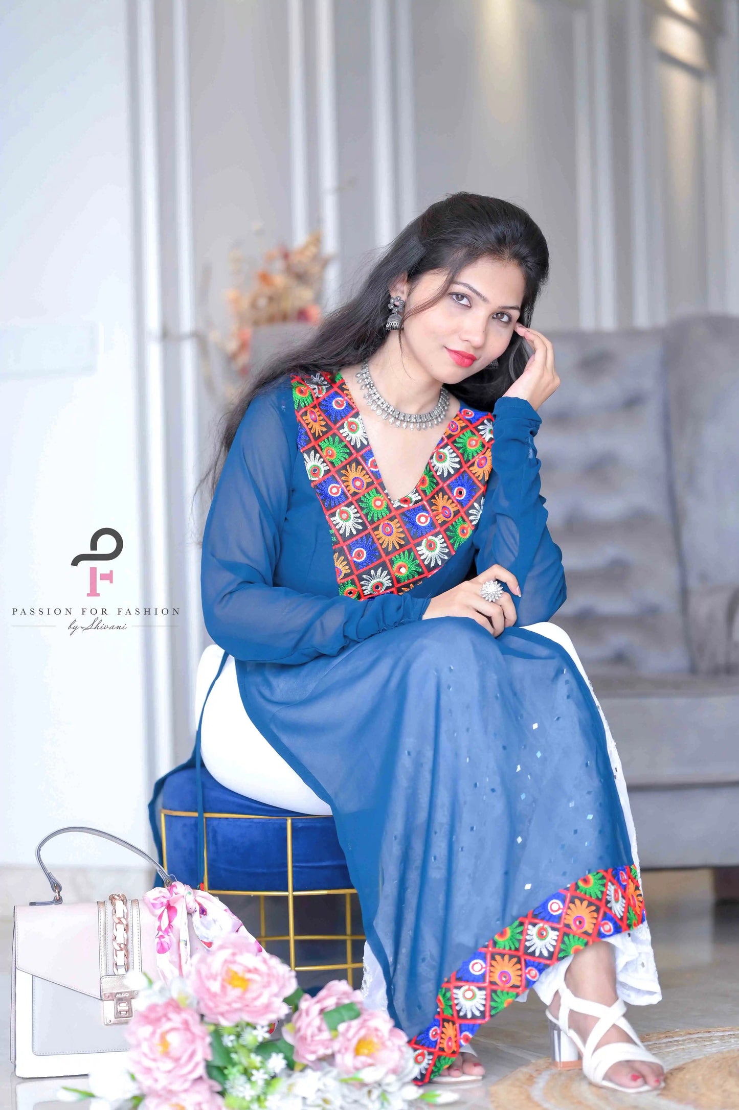 Charm Gamti Gulnaz Embroidered Kurta