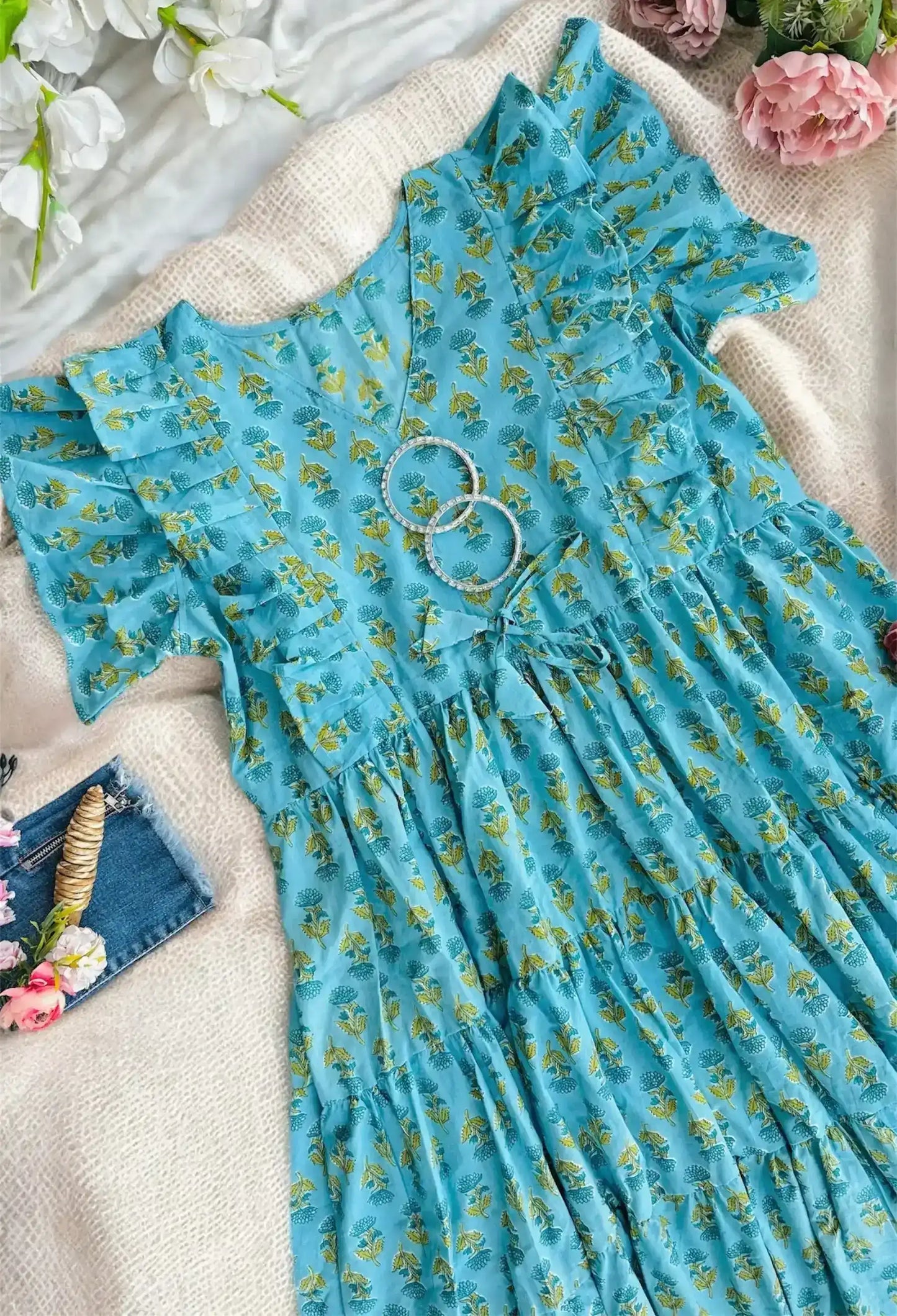 Bluebell Bloom Tiered Summer Dress