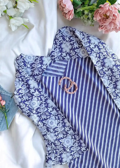 Jaipuri Purple Convertible Kurti