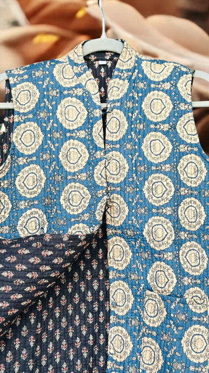 Kalamkari Blue Jaipuri Jacket