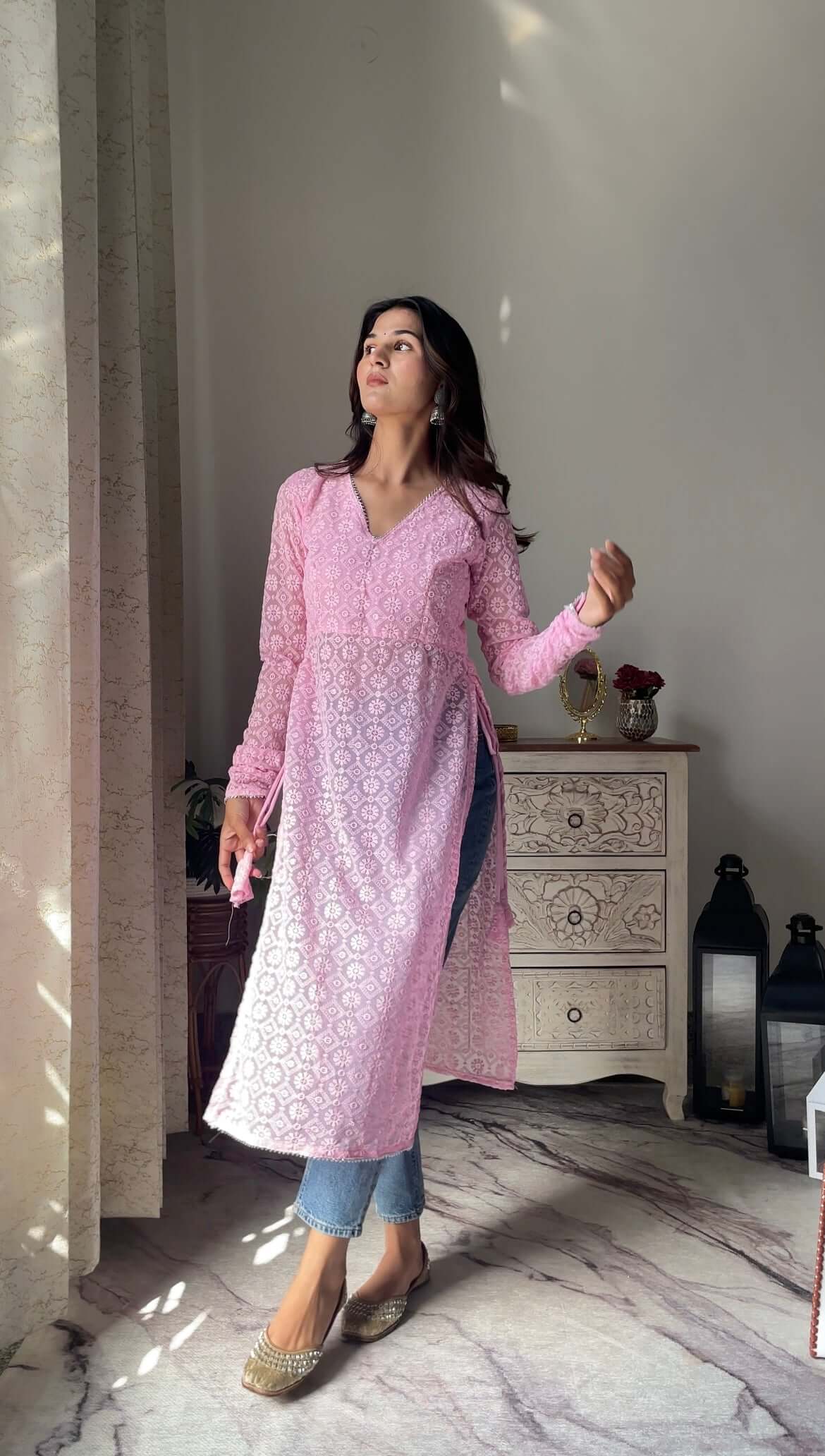 Swati's Pretty In Pink Gulnaz Kurta