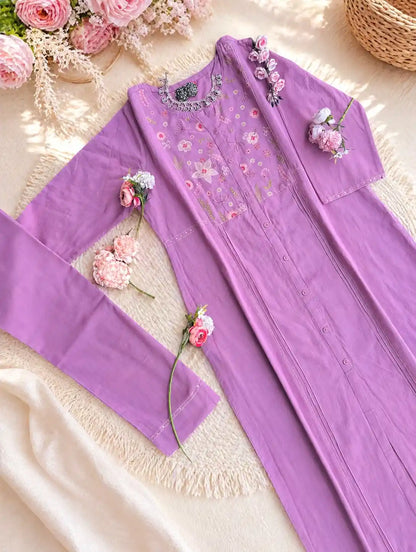 Lilac Embroidered Meher Suit Set