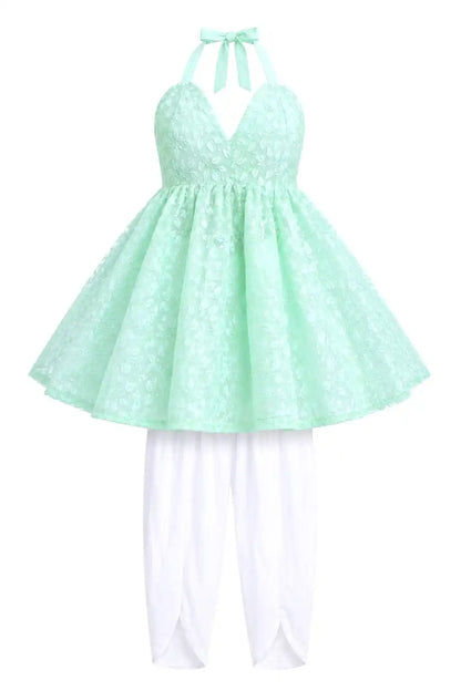 Blush Green Gulnaz Peplum Top