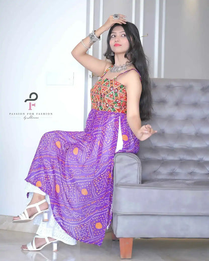 Blossom Bandhej Gulnaz Embroidered Kurta