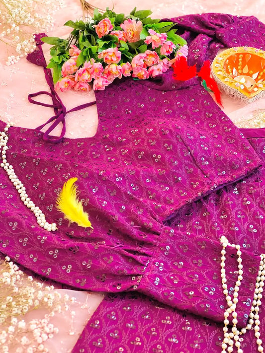 Rangrez Wine Sequence Blouse