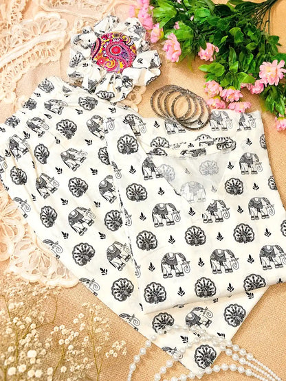 Meher Boho Elephant Print Ethnic Set