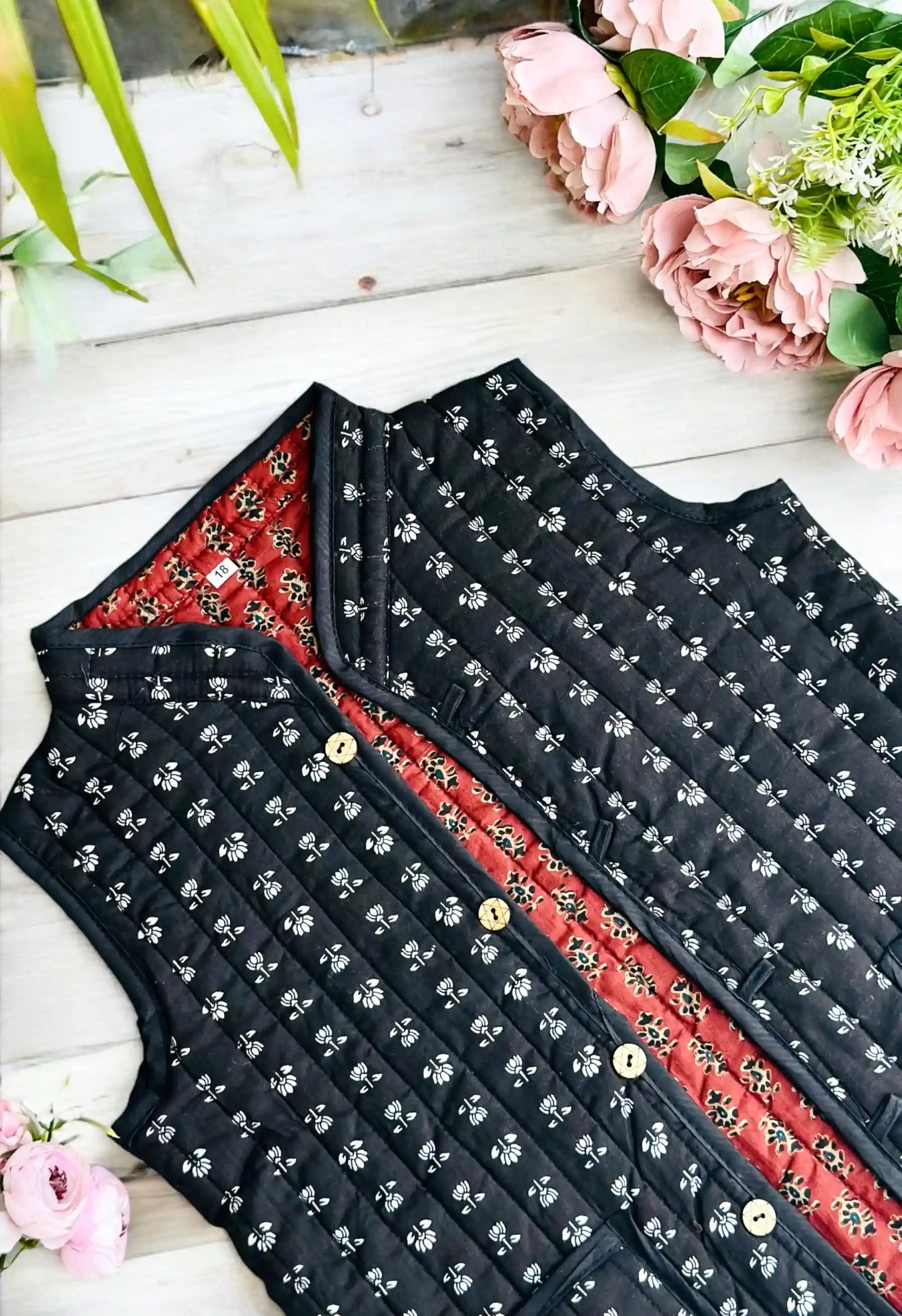 Kids Reversible Block Jaipuri Jacket