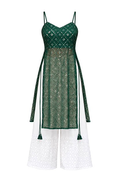 Gulnaz Green Hand Embellished Kurta