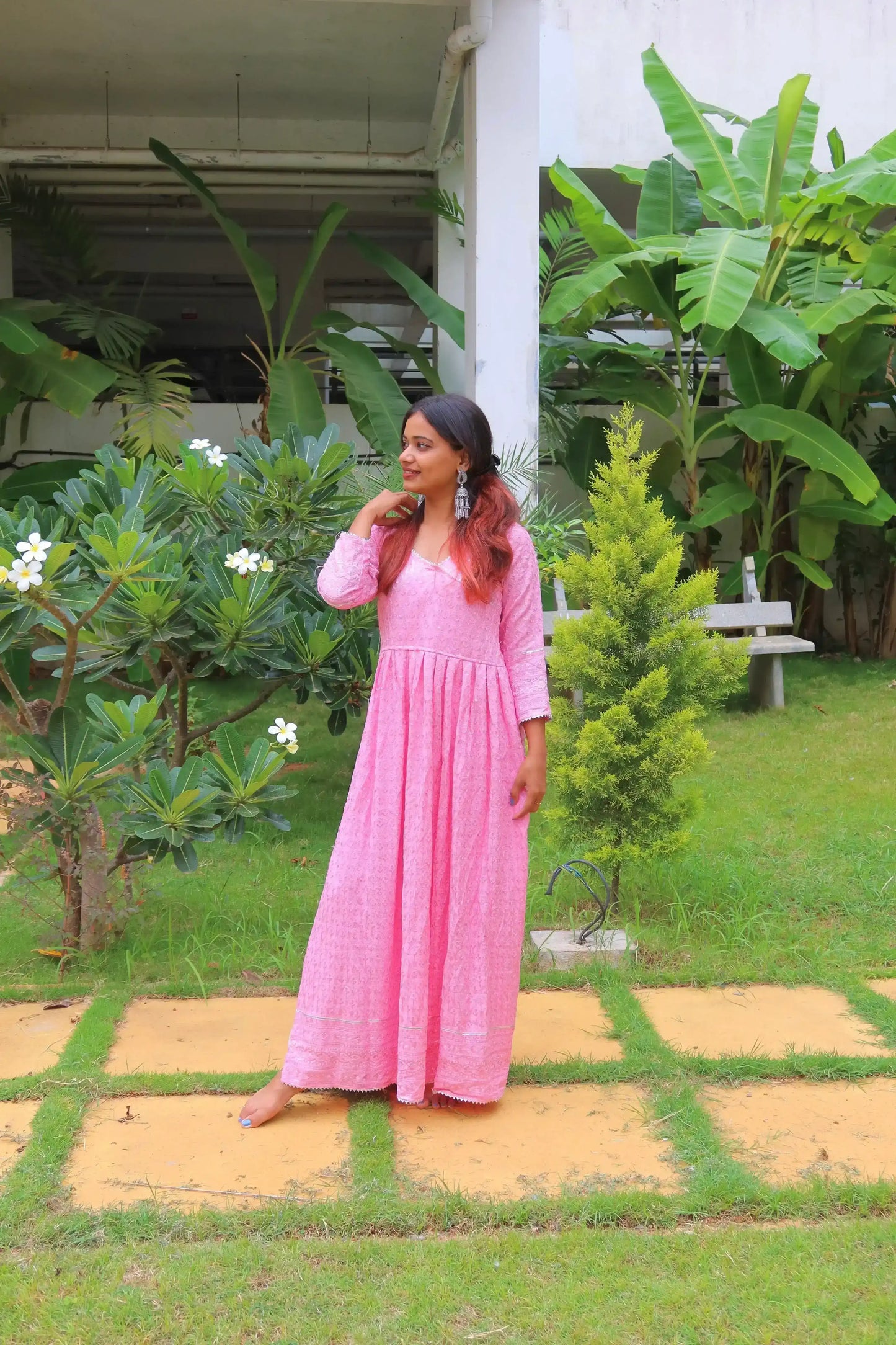 Blush Pink Gulnaz Slit Kurta Featuring "THE SHUKLA SISTERS"