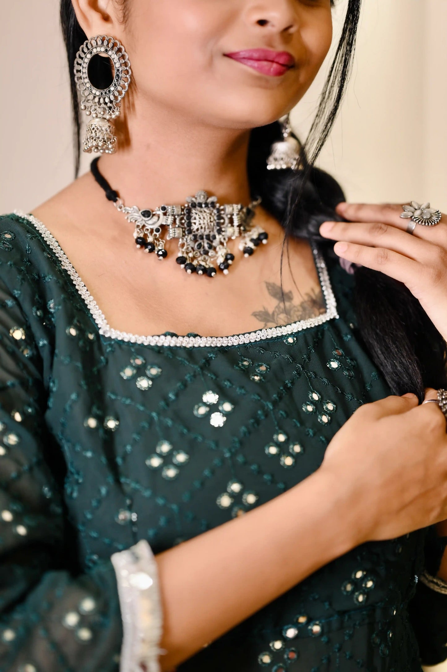 Lawn Green Embroidered Gulnaz Kurta
