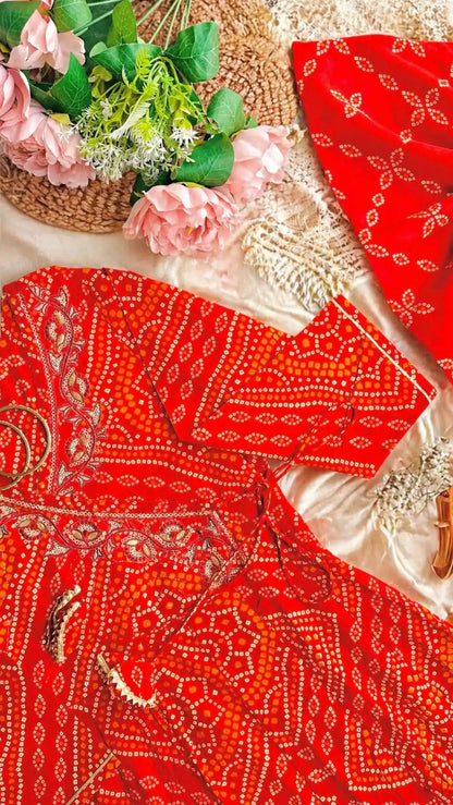 Bandhani Gota Patti Suit Set