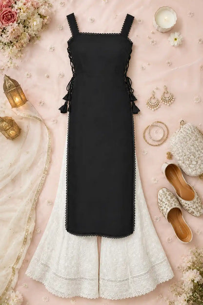 Abony Black Dori Gulnaz Kurta