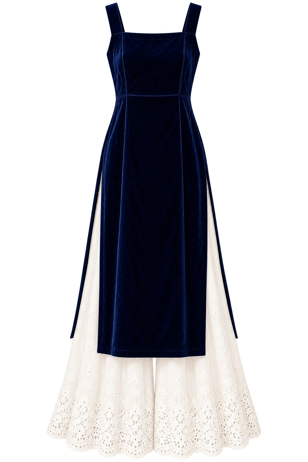 Royal Blue Velvet Gulnaz Kurta