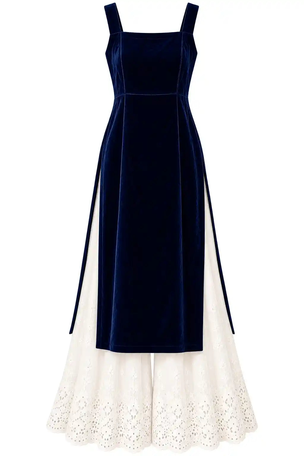Royal Blue Velvet Gulnaz Kurta