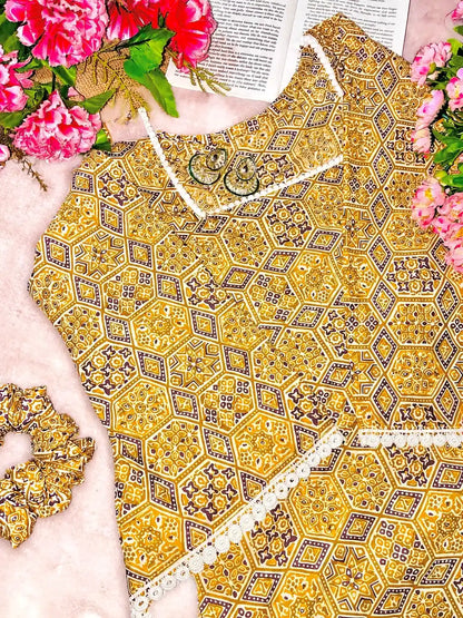 Gulnaz Brown Vintage Mosaic Kurti