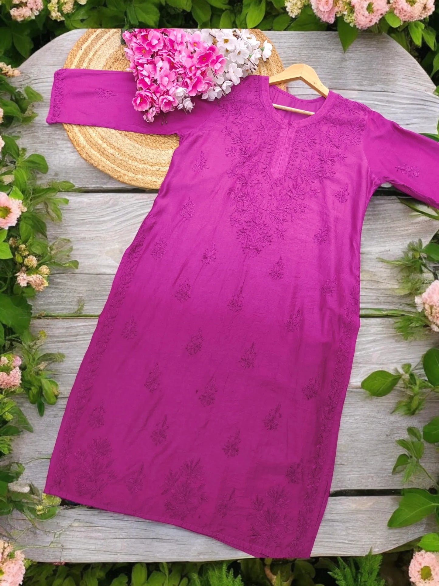 Blush Purple Chanderi Nazakat Kurta