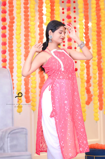 Blush Peach Embroidered Gulnaz Kurta