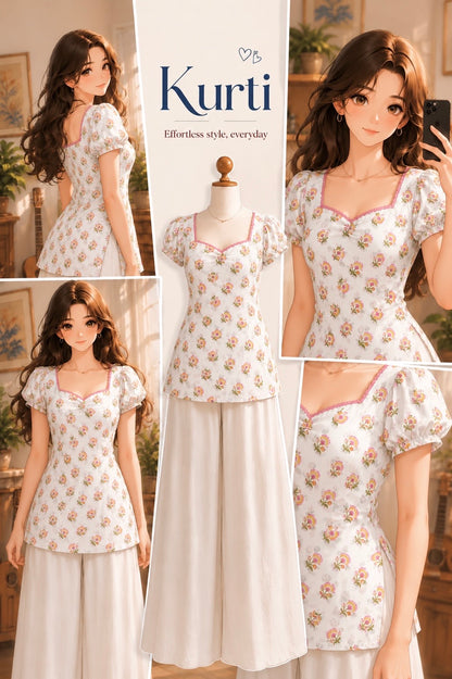 Handblock Block Gulnaz Short Kurta