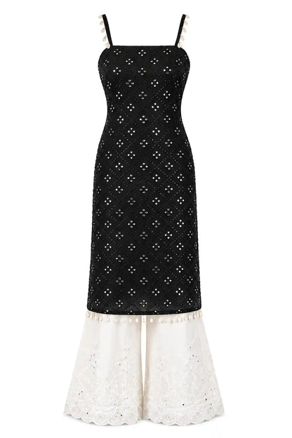 Snehal’s Black Embroidered Gulnaz Kurta
