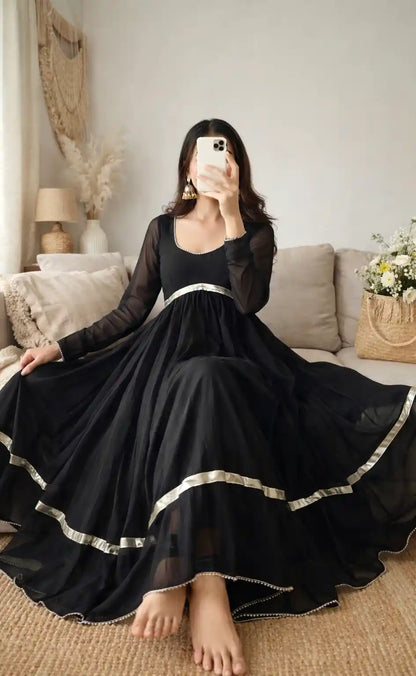 Swati's Twilight Black Gulnaz Anarkali