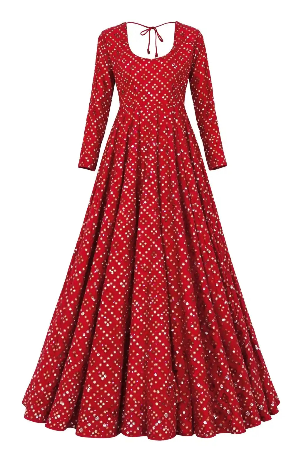 Rosewood Maroon Gulnaz Embroidered Anarkali