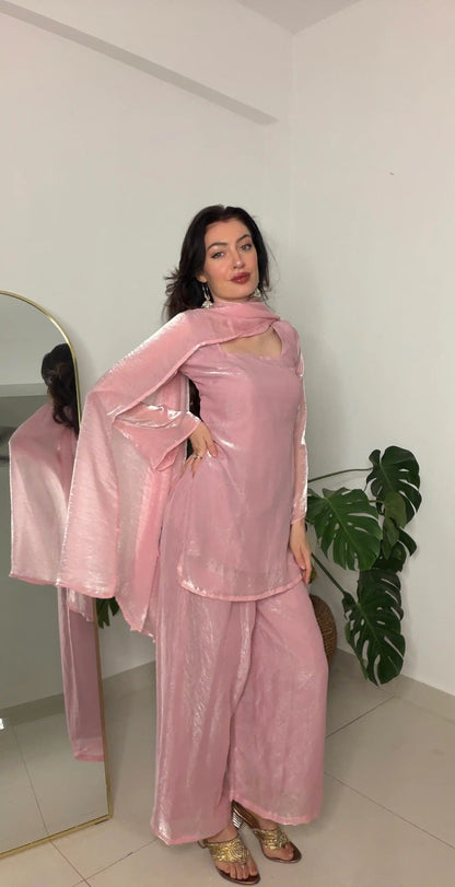 Blush Pink Back Tie Gulnaz Set