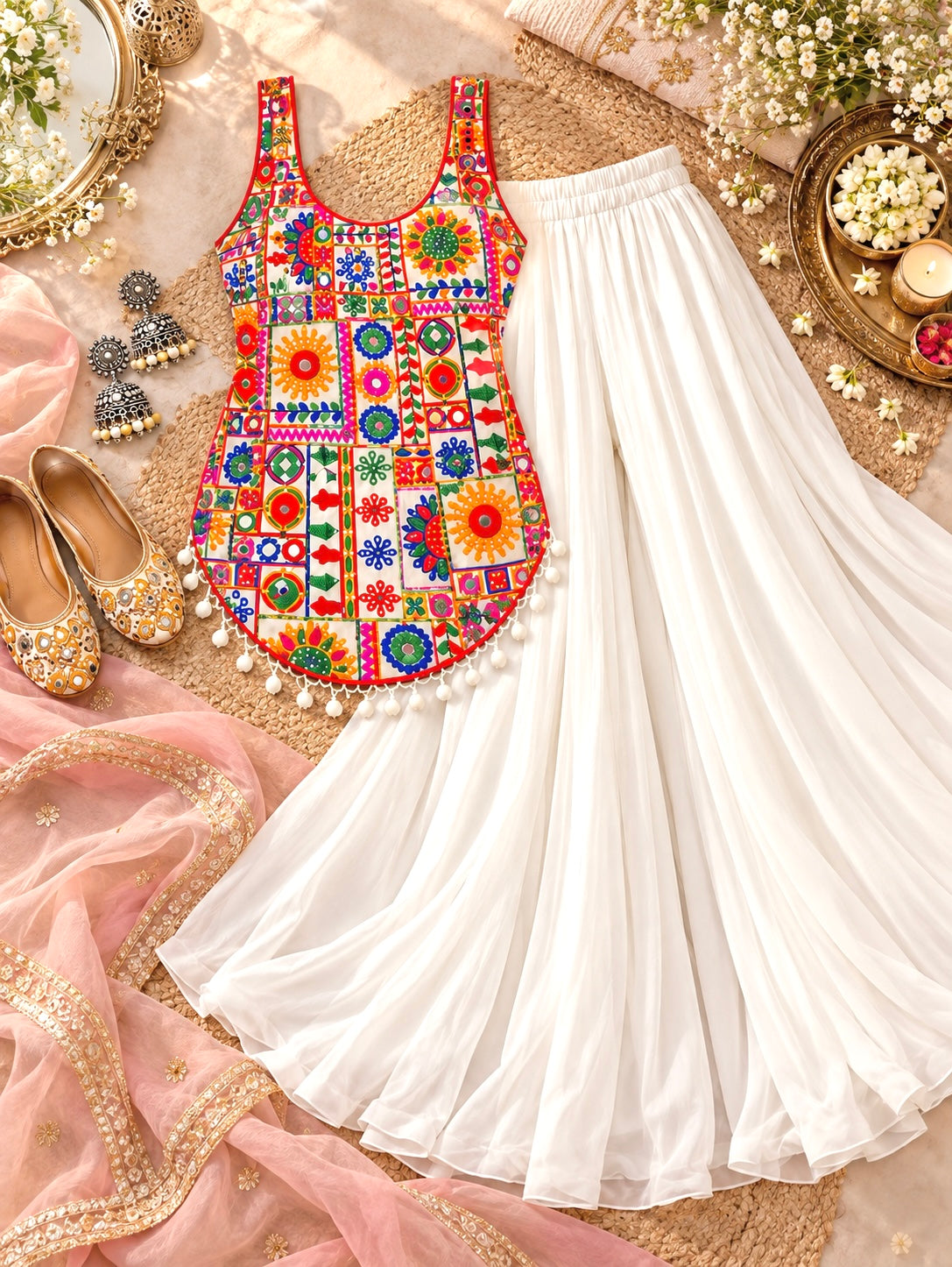 Gamti Gulnaz Hand Embroidered Top