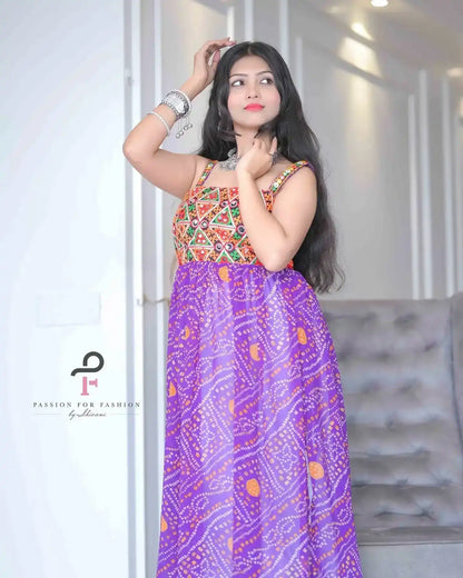 Blossom Bandhej Gulnaz Embroidered Kurta