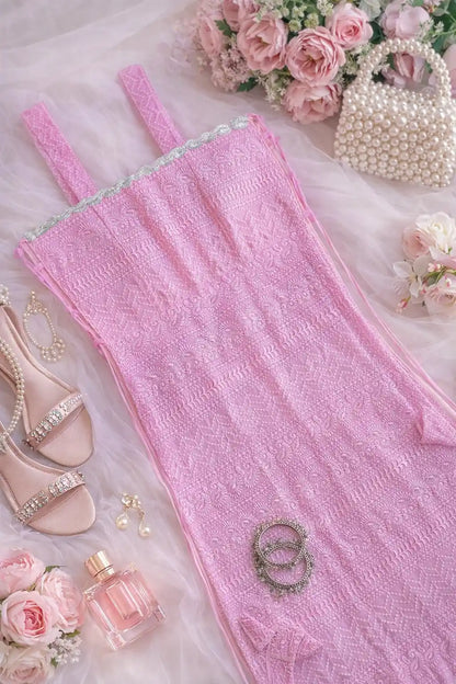 Dori Embroidered Pink Gulnaz Fit