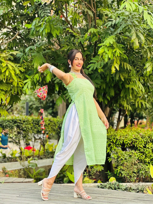 Soft Green Embroidered Gulnaz Kurta