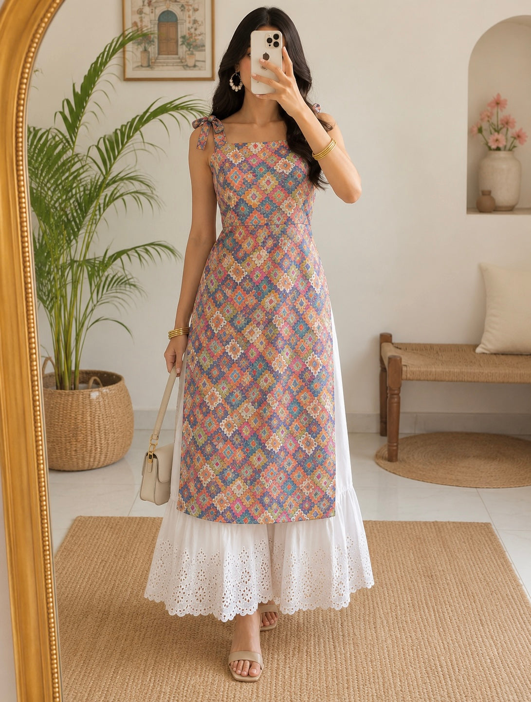 Gulnaz Multicolor Printed Boho Kurta